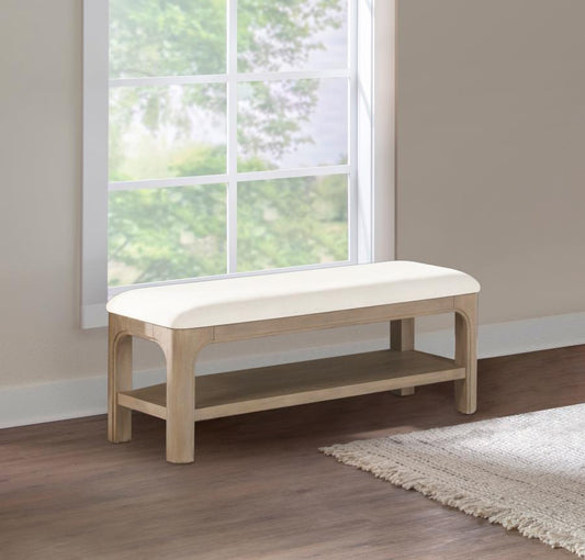 Solano 49-Inch Bedroom Bed End Bench Weathered Mango