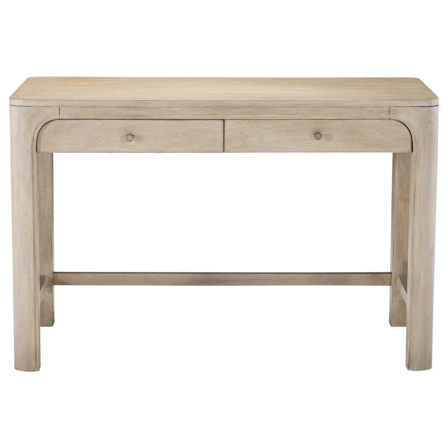 Solano 2-Drawer Makeup Table Vanity Desk Weathered Mango