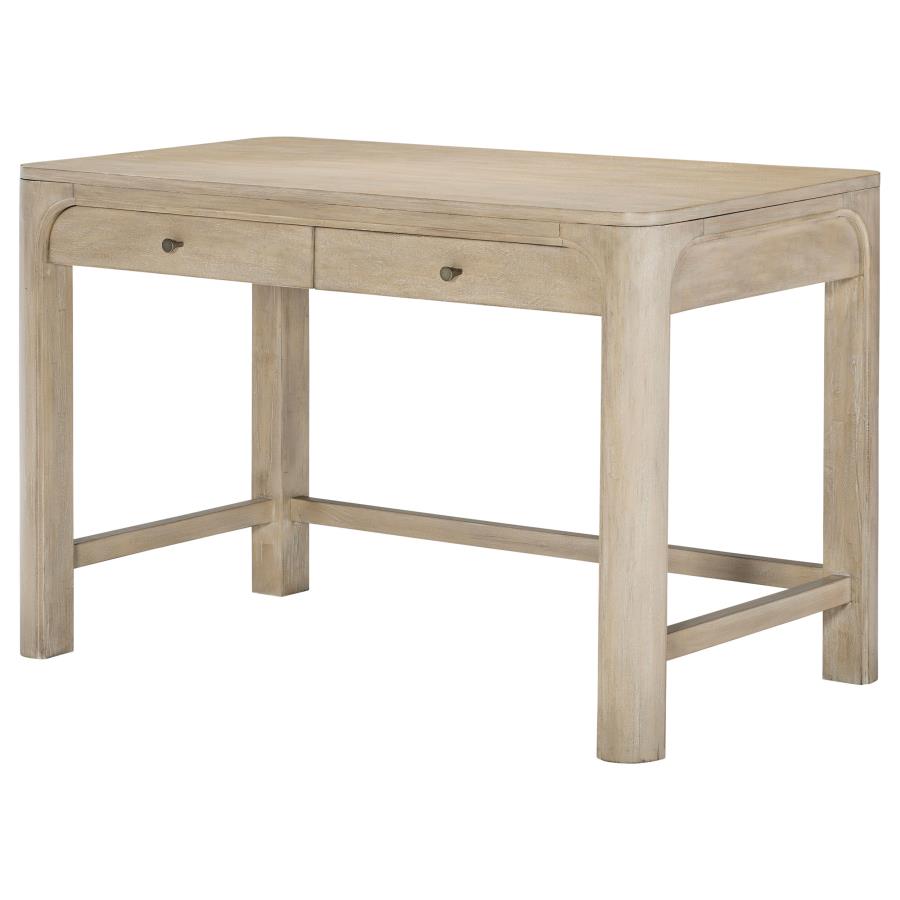 Solano 2-Drawer Makeup Table Vanity Desk Weathered Mango
