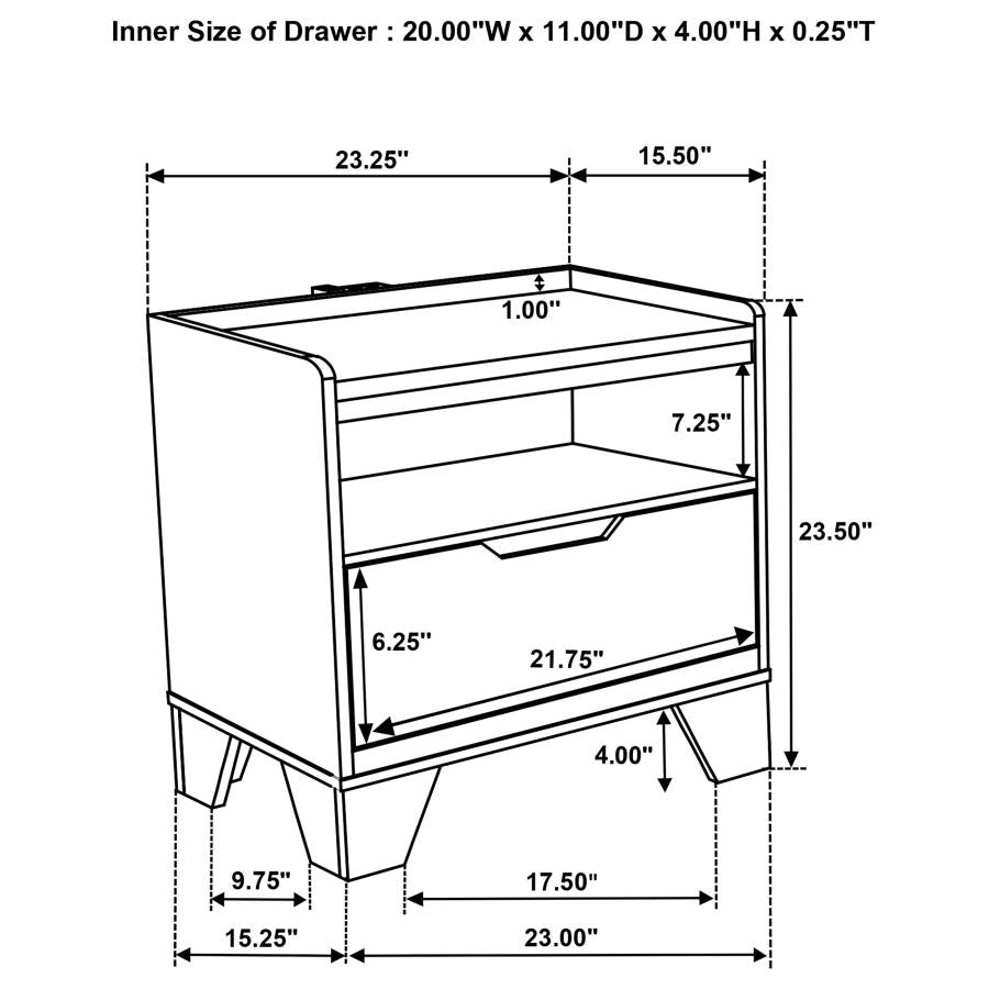 Henderson 4-Piece Queen Bedroom Set Medium Oak