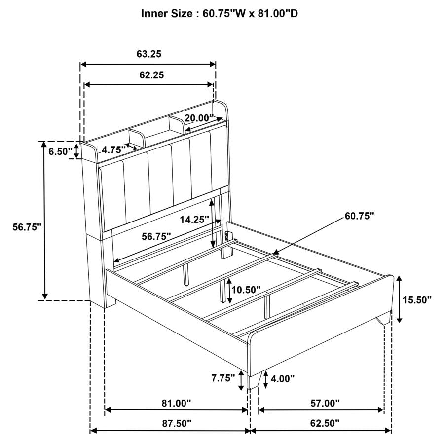 Henderson 5-Piece Queen Bedroom Set Medium Oak