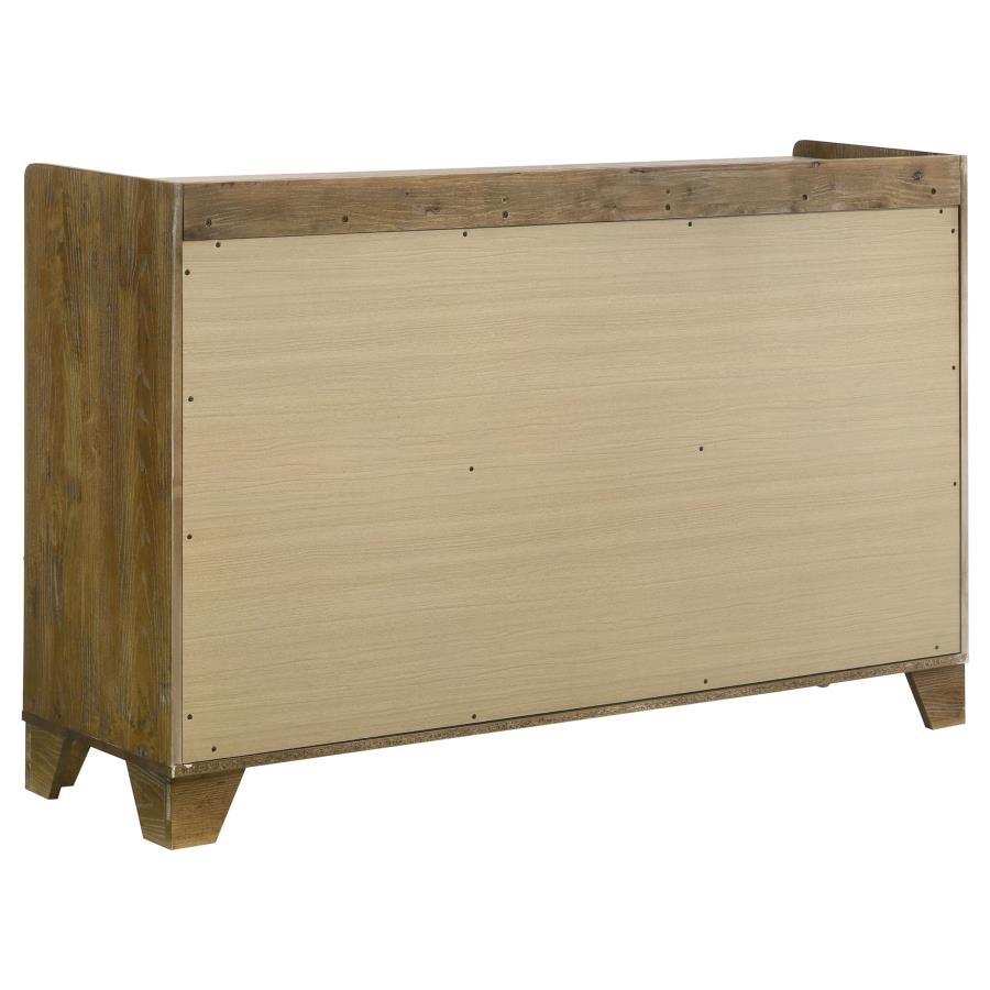Henderson 6-Drawer Bedroom Dresser Cabinet Medium Oak
