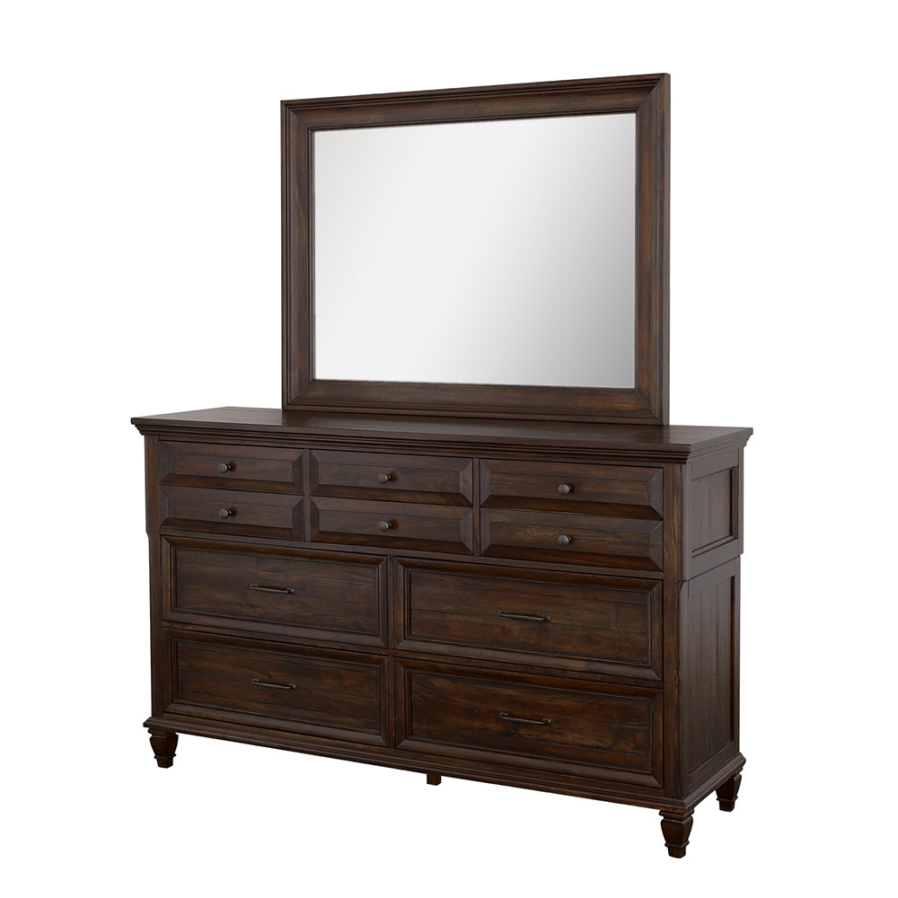 Avenue Rectangle Dresser Mirror Weathered Burnished Brown