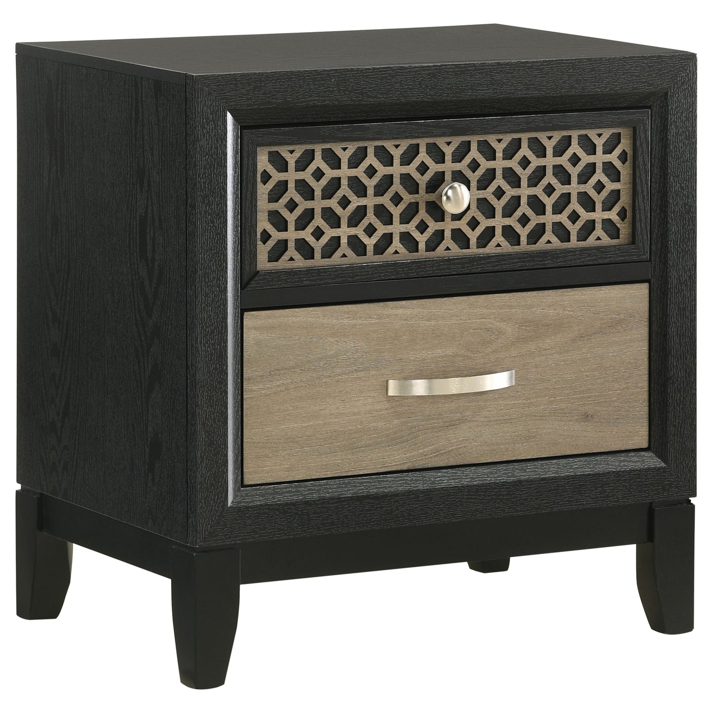 Valencia Queen Bed Light Brown and Black