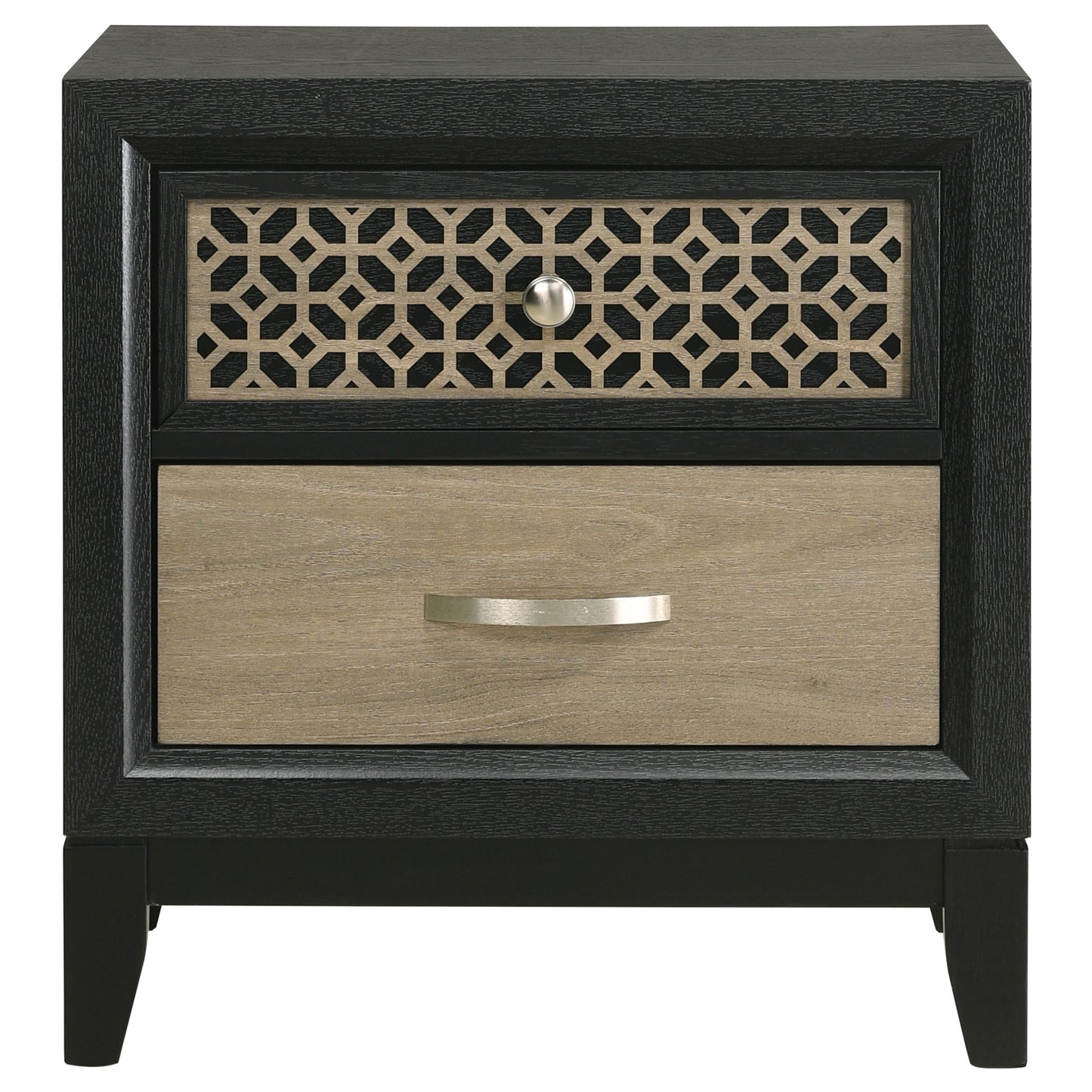 Valencia Queen Bed Light Brown and Black