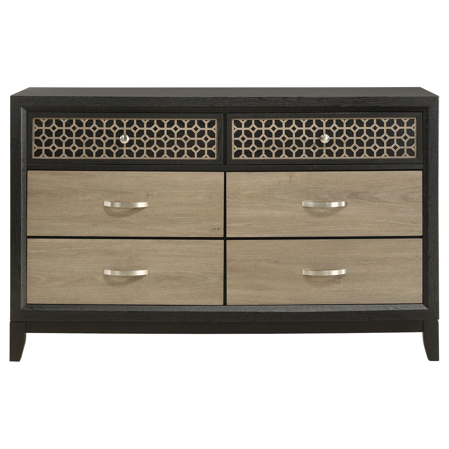 Valencia Queen Bed Light Brown and Black