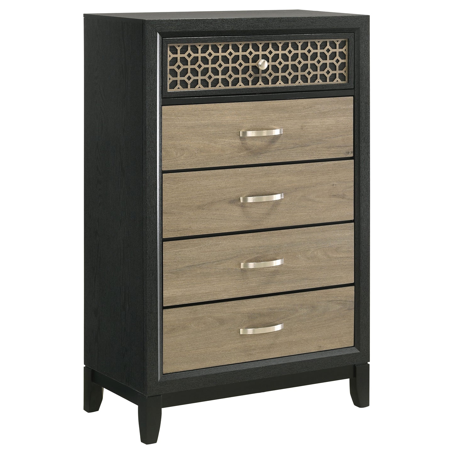 Valencia Queen Bed Light Brown and Black