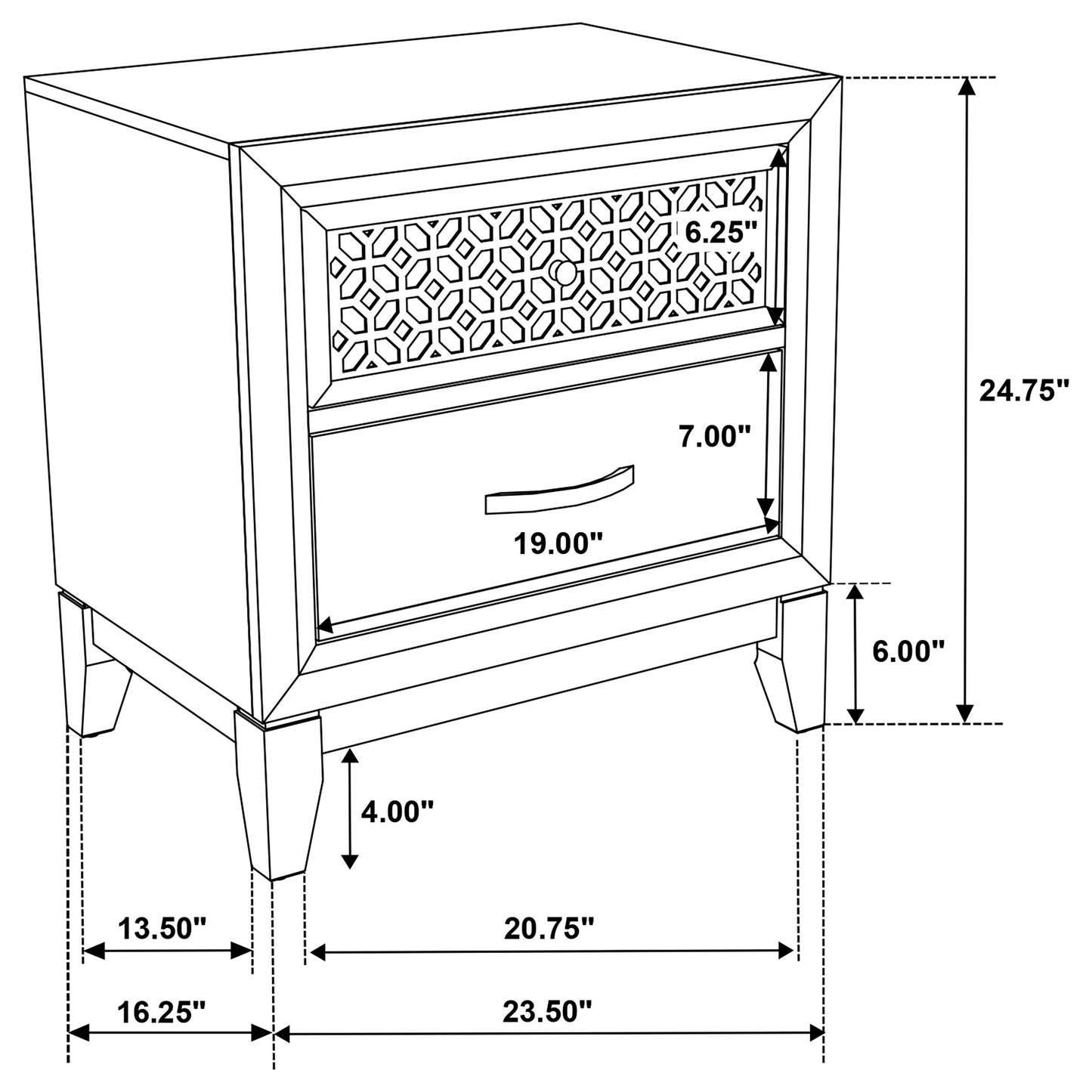 Valencia Queen Bed Light Brown and Black