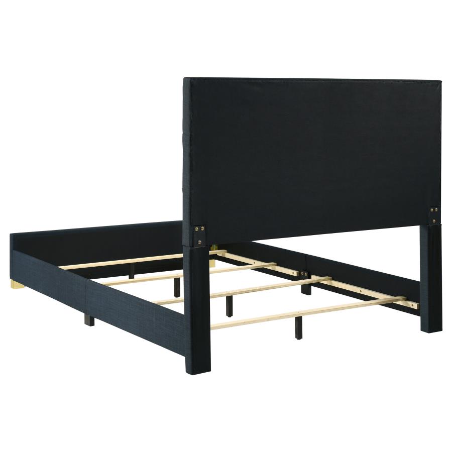 Ines 4-Piece Queen Bedroom Set Navy And White High Gloss