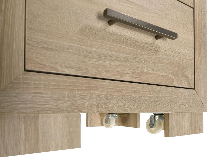 Arielle 4-Piece Eastern King Bedroom Set Light Oak