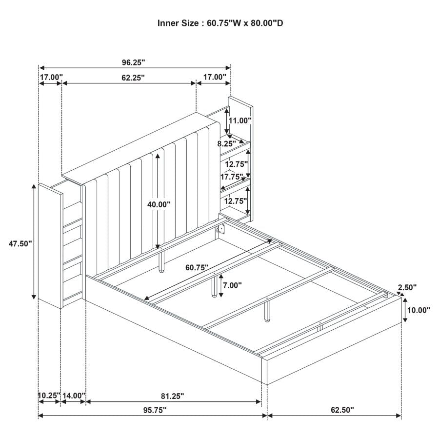Arielle 4-Piece Queen Bedroom Set Light Oak