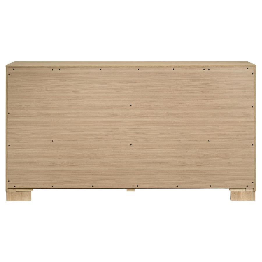 Arielle 6-Drawer Bedroom Dresser Cabinet Light Oak