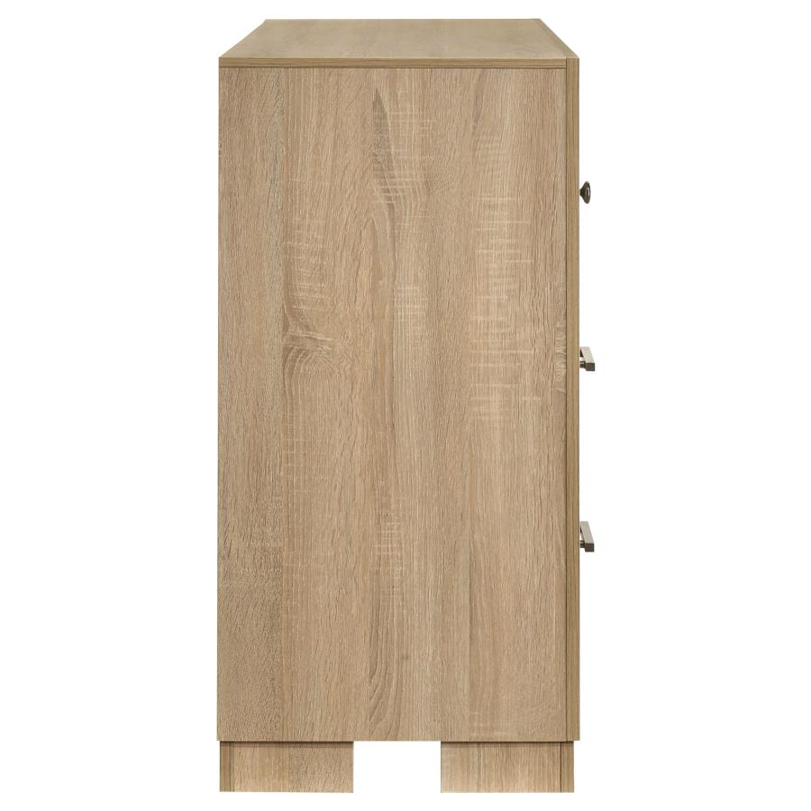 Arielle 6-Drawer Bedroom Dresser Cabinet Light Oak