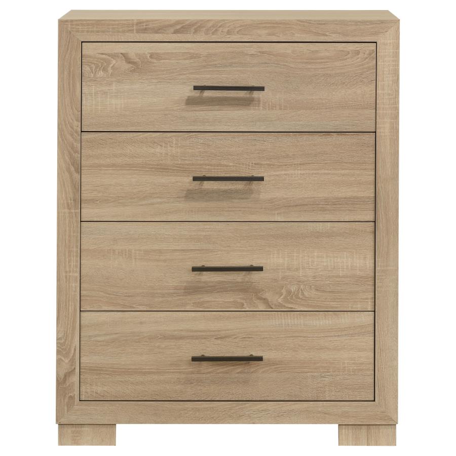 Arielle 4-Drawer Bedroom Chest Of Drawers Light Oak
