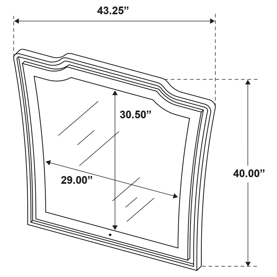 Lorient 5-Piece Eastern King Bedroom Set Black