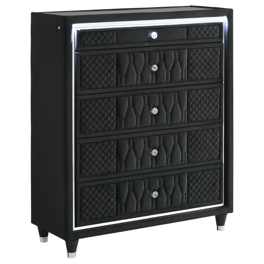 Lorient 5-Piece Queen Bedroom Set Black