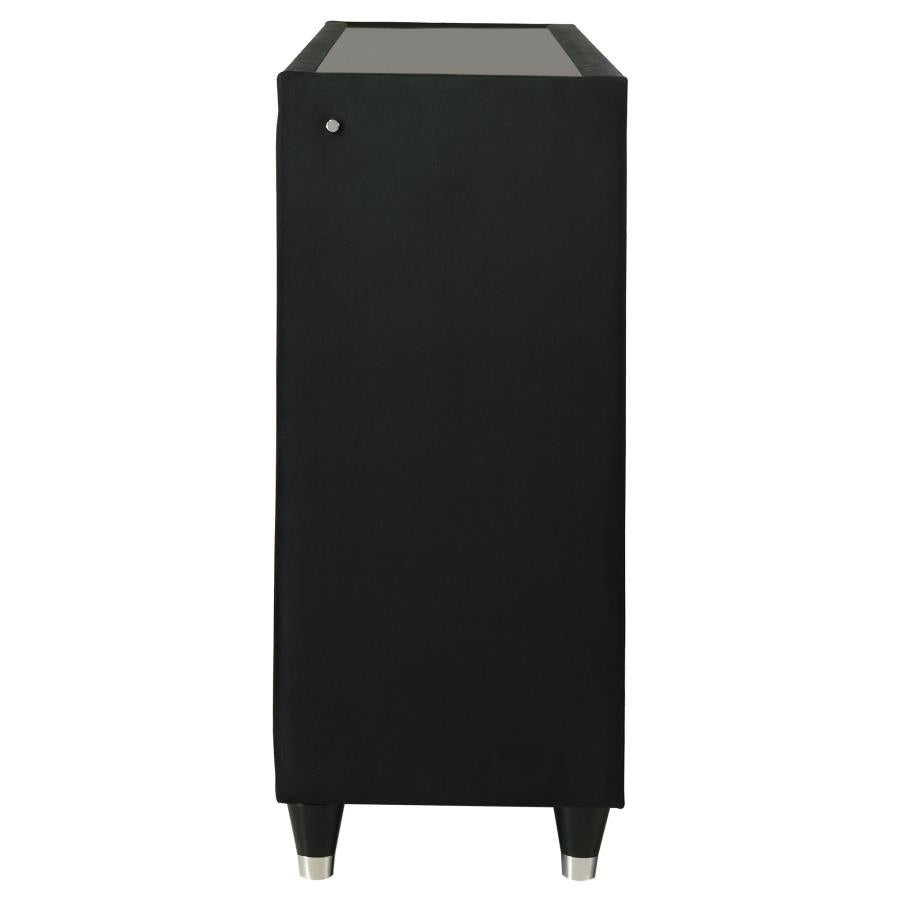 Lorient 8-Drawer Led Bedroom Dresser Cabinet Black