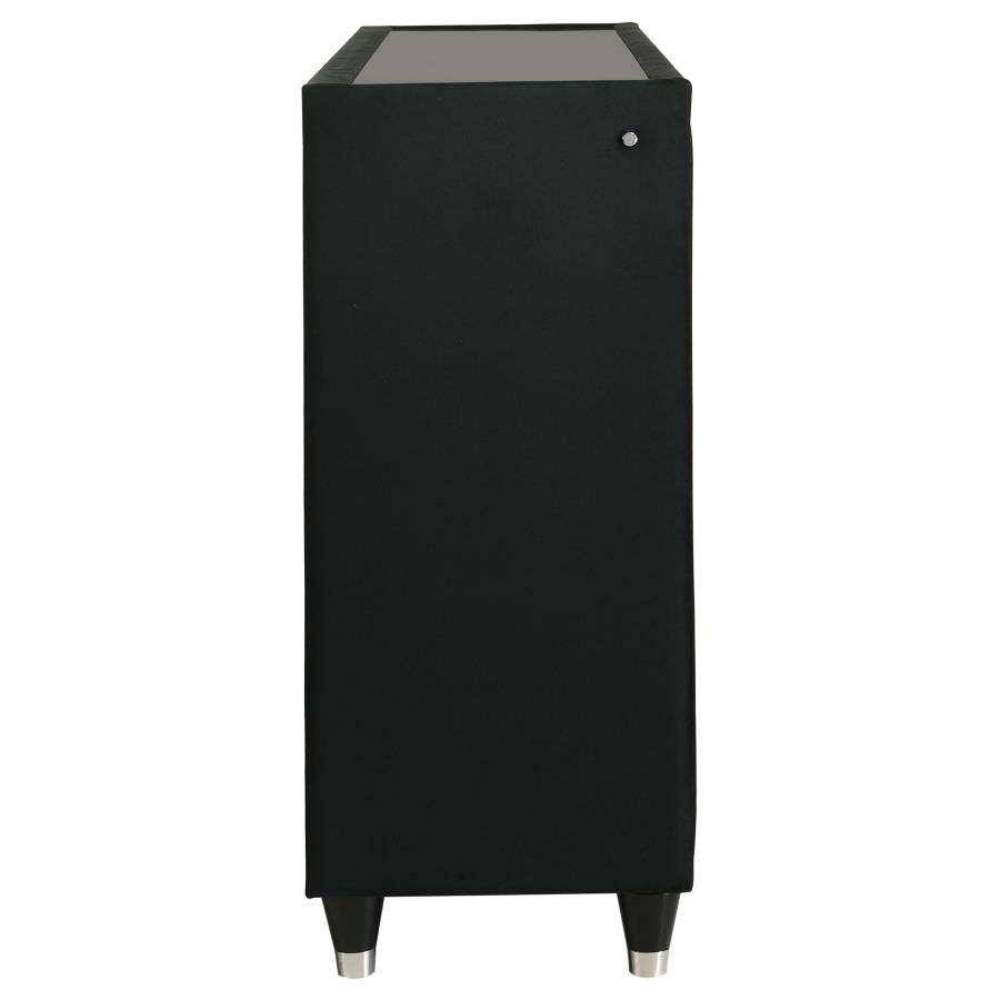 Lorient 8-Drawer Led Bedroom Dresser Cabinet Black