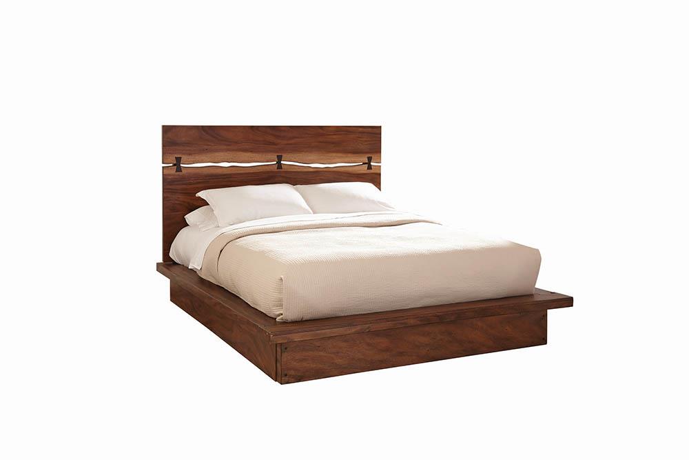 Winslow Wood Eastern King Panel Bed Smokey Walnut