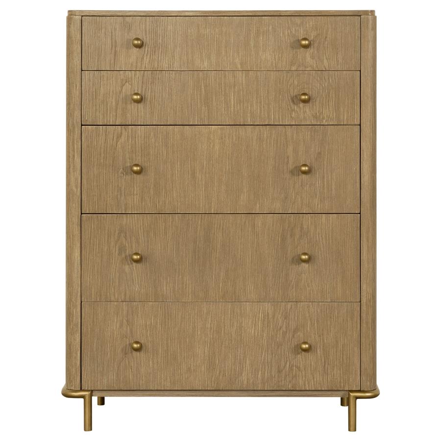 Arini 5-Piece Eastern King Bedroom Set Cream And Sand Wash