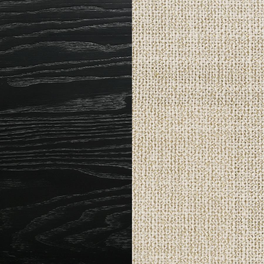 Arini 56-Inch Eastern King Panel Bed Cream And Black