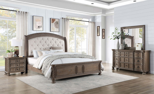 Emmett Wood Queen Sleigh Bed Walnut