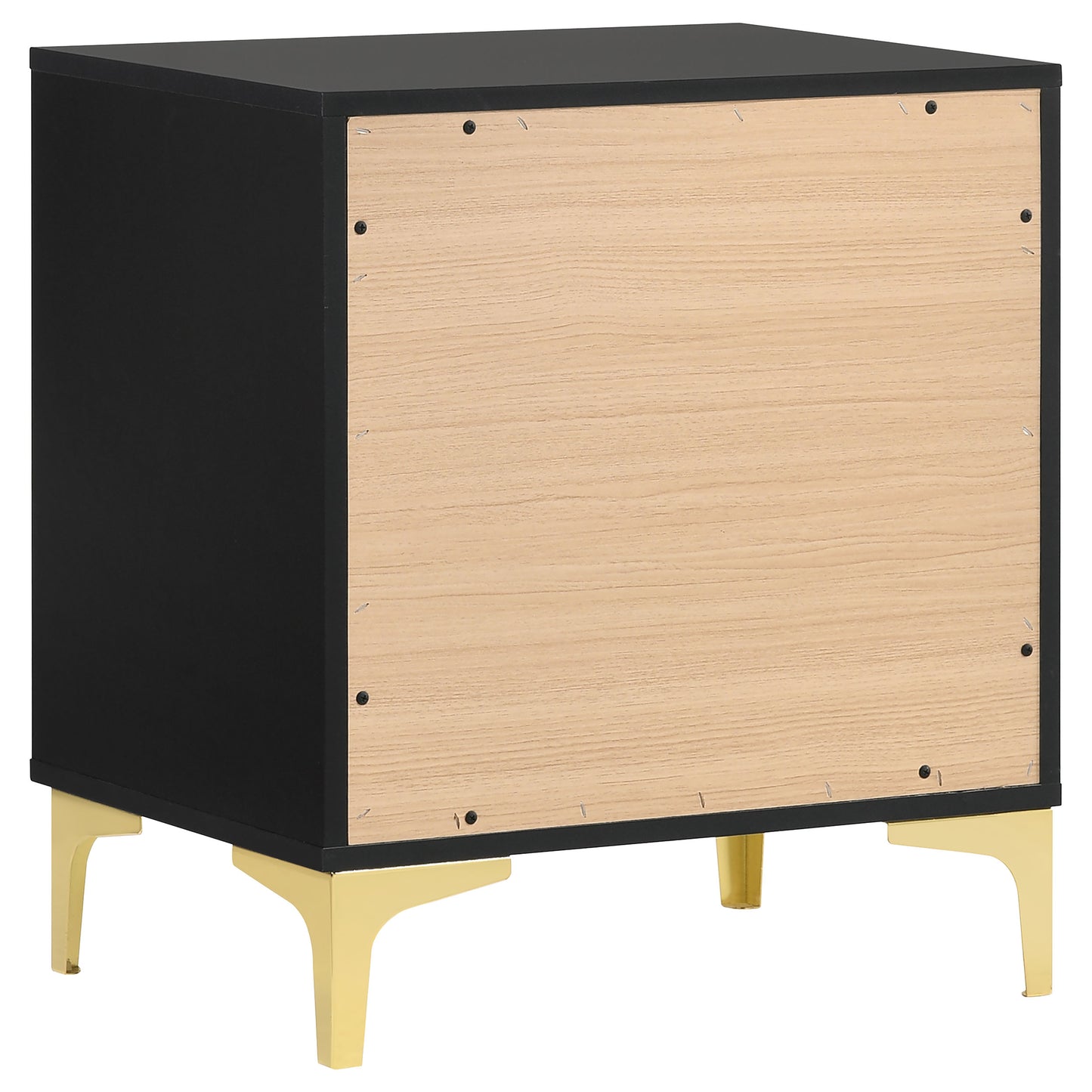 Kendall Tufted Panel Queen Bed Black and Gold