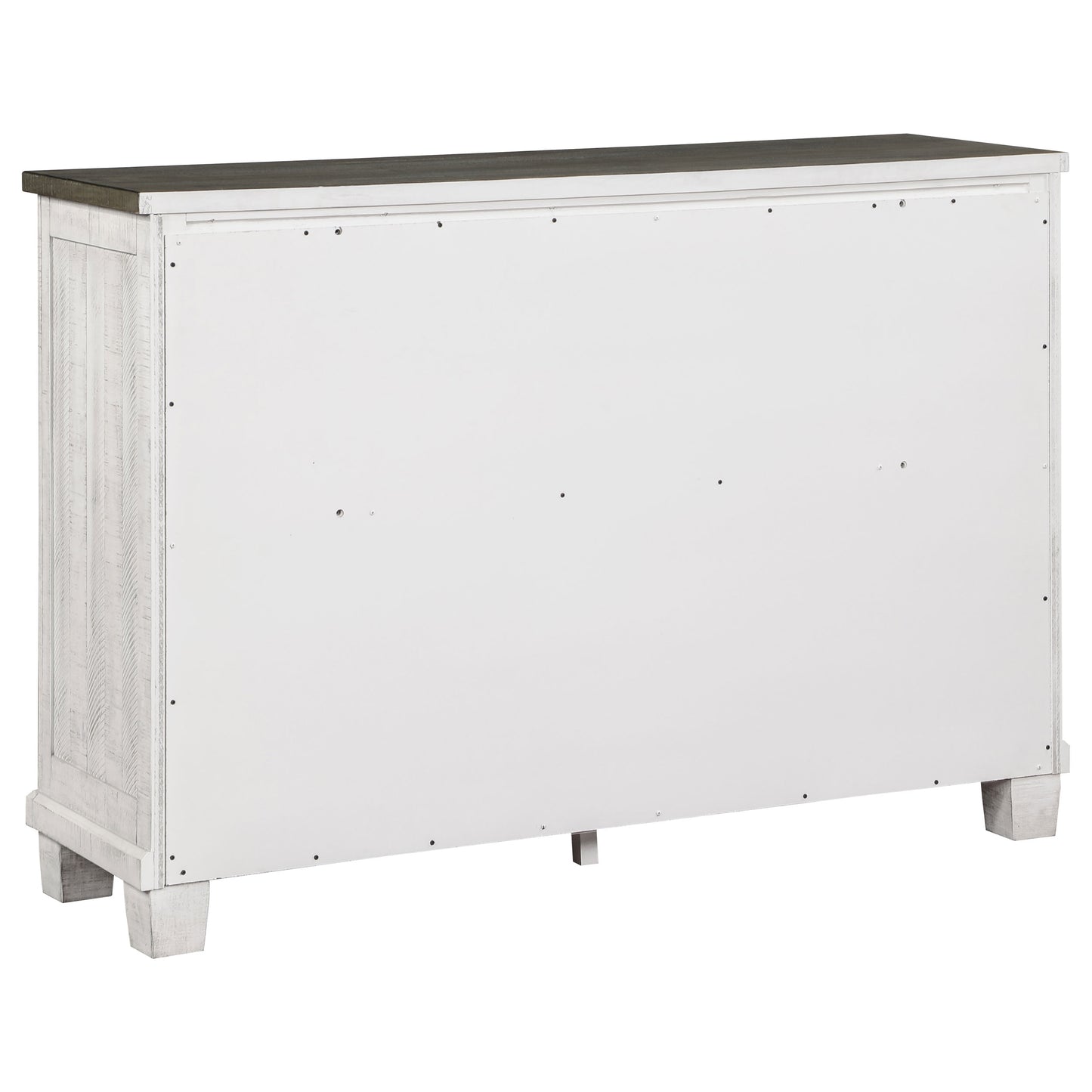 Lilith Wood Eastern King Panel Bed Distressed White