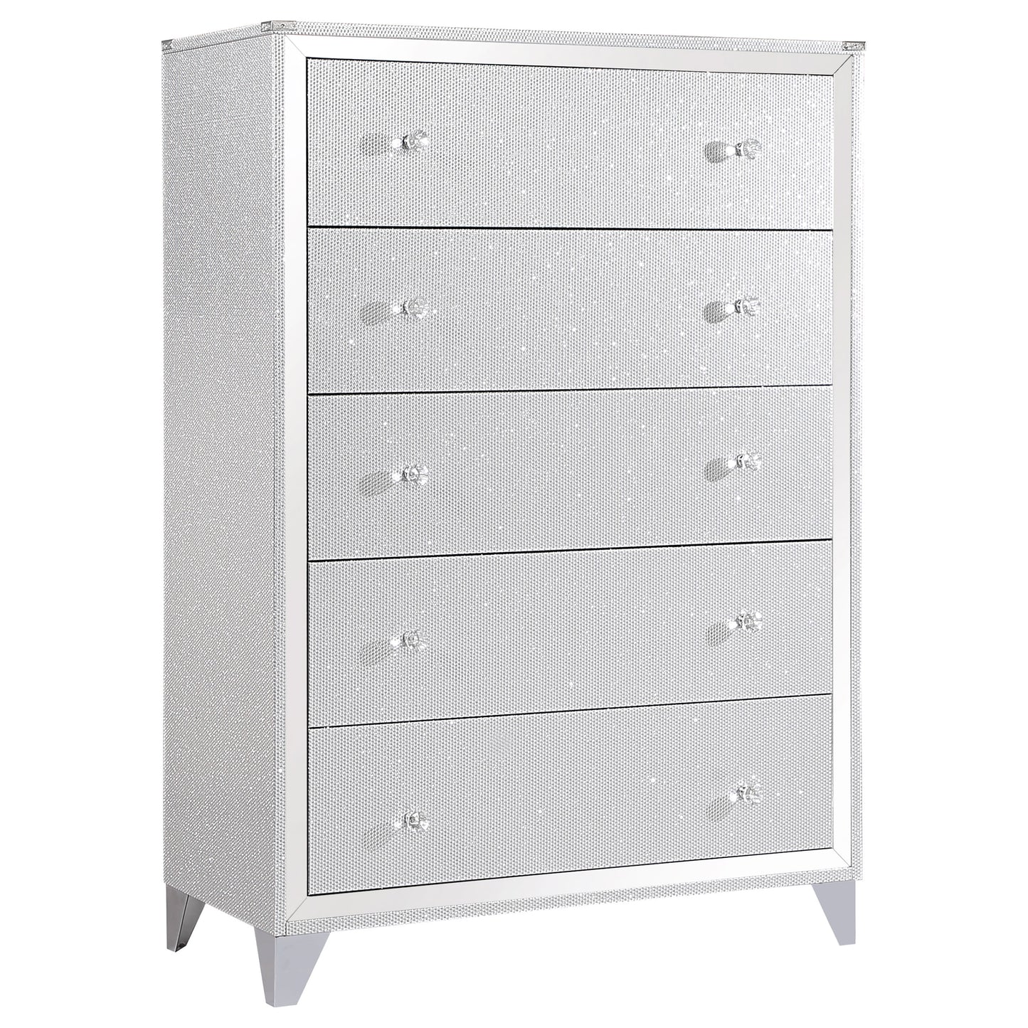 Larue Wood Eastern King Panel Bed Silver