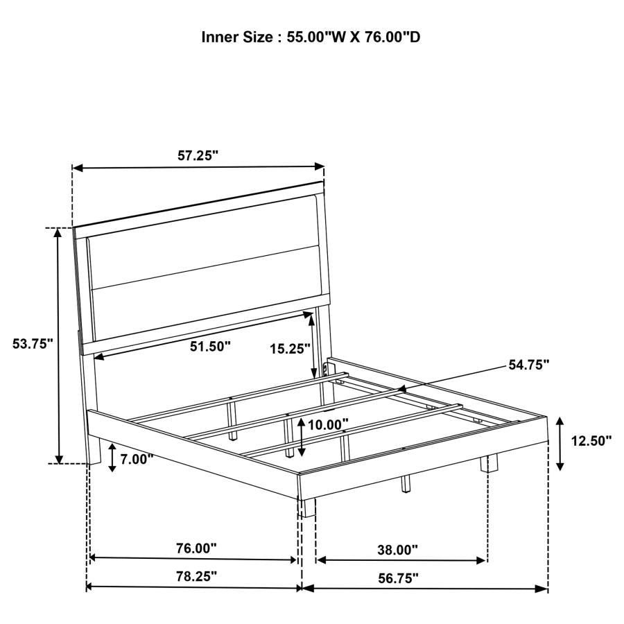 Trenton 5-Piece Full Bedroom Set Rustic Cream