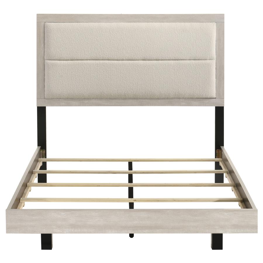 Trenton 54-Inch Wood Full Panel Bed Rustic Cream