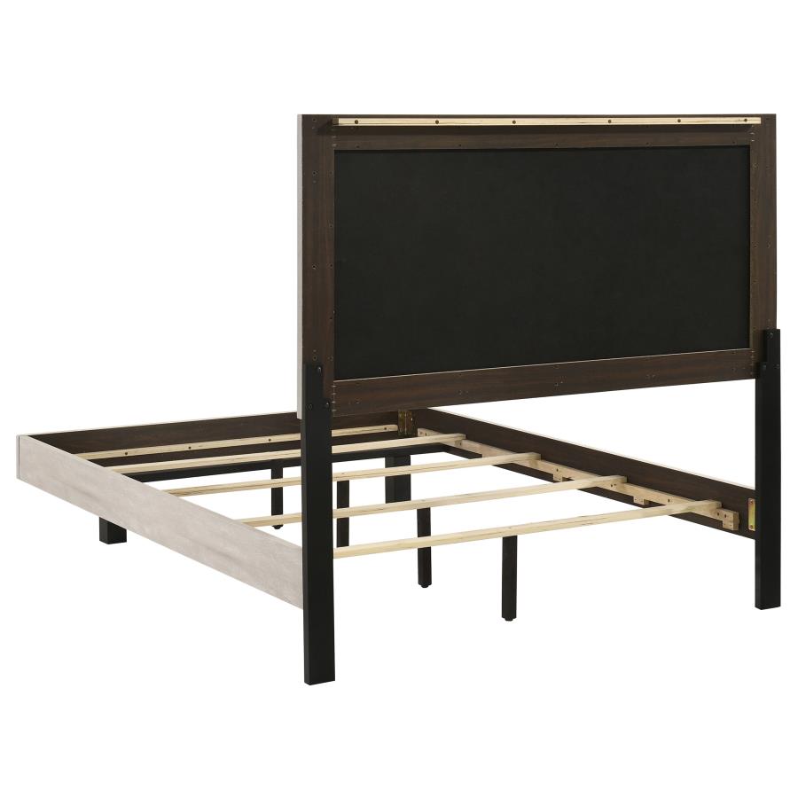 Trenton 54-Inch Wood Full Panel Bed Rustic Cream