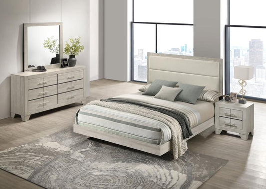 Trenton 4-Piece Eastern King Bedroom Set Rustic Cream