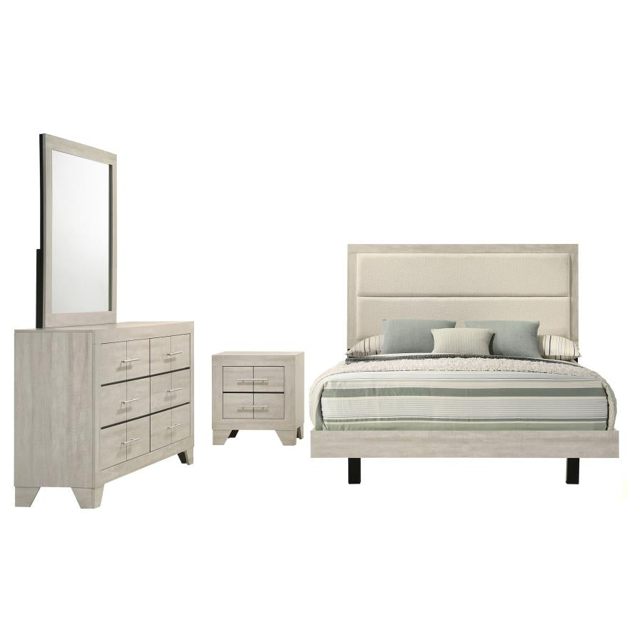 Trenton 4-Piece Eastern King Bedroom Set Rustic Cream