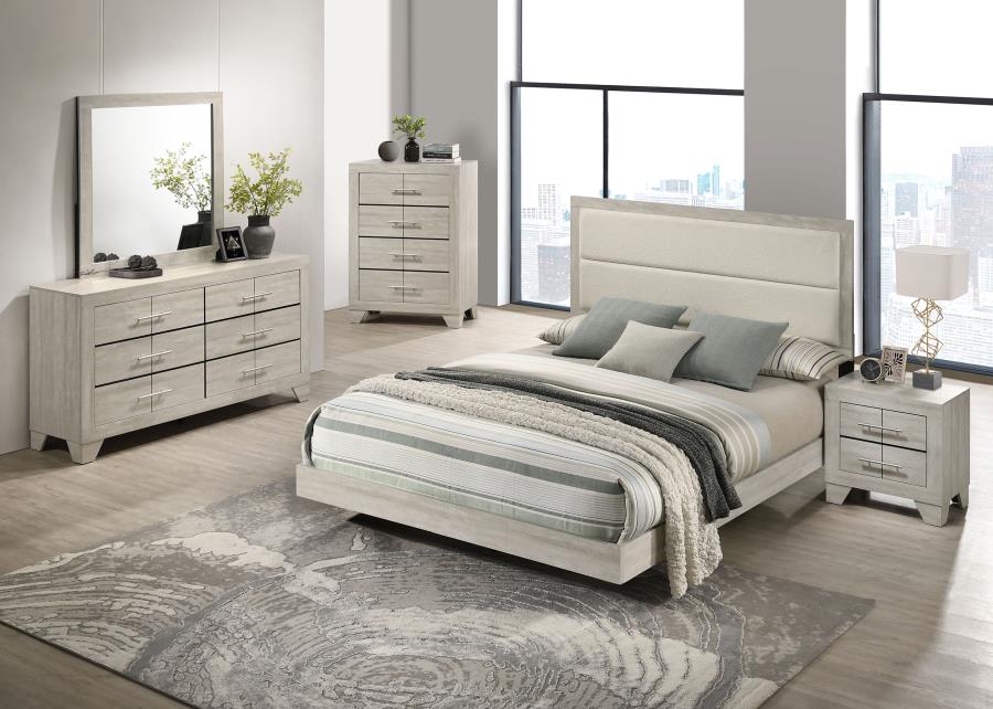 Trenton 5-Piece Eastern King Bedroom Set Rustic Cream