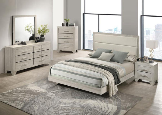 Trenton 5-Piece Eastern King Bedroom Set Rustic Cream