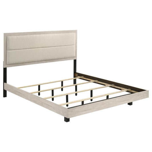 Trenton 54-Inch Wood Eastern King Panel Bed Rustic Cream