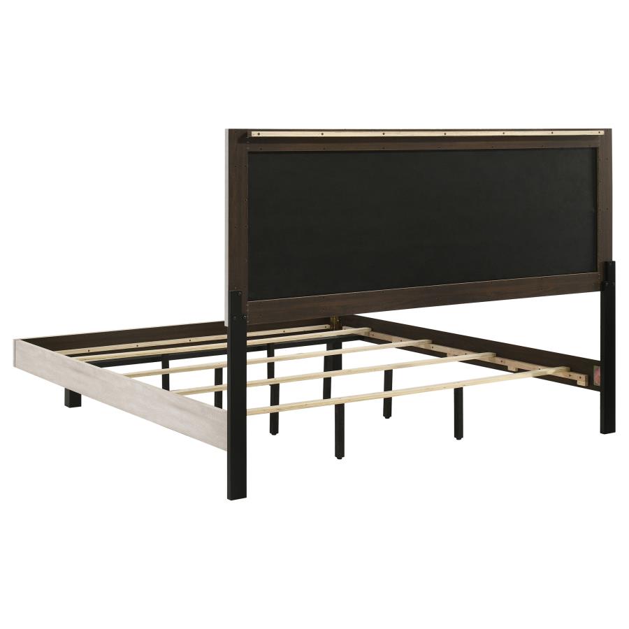 Trenton 54-Inch Wood Eastern King Panel Bed Rustic Cream