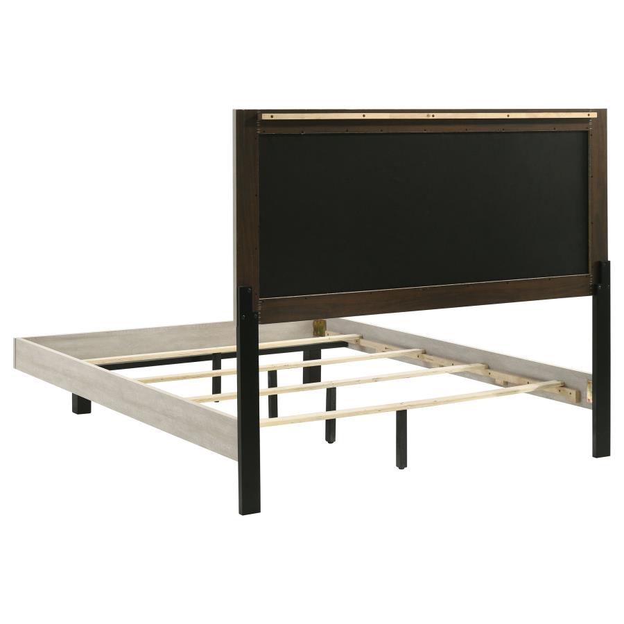Trenton 54-Inch Wood Queen Panel Bed Rustic Cream