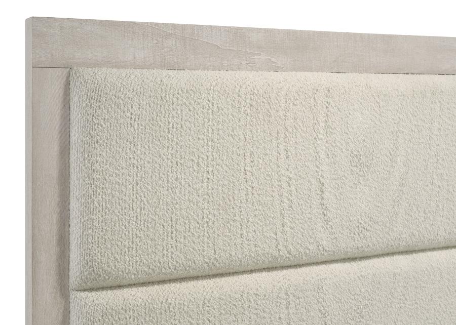 Trenton 54-Inch Wood Queen Panel Bed Rustic Cream