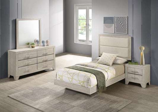 Trenton 4-Piece Twin Bedroom Set Rustic Cream