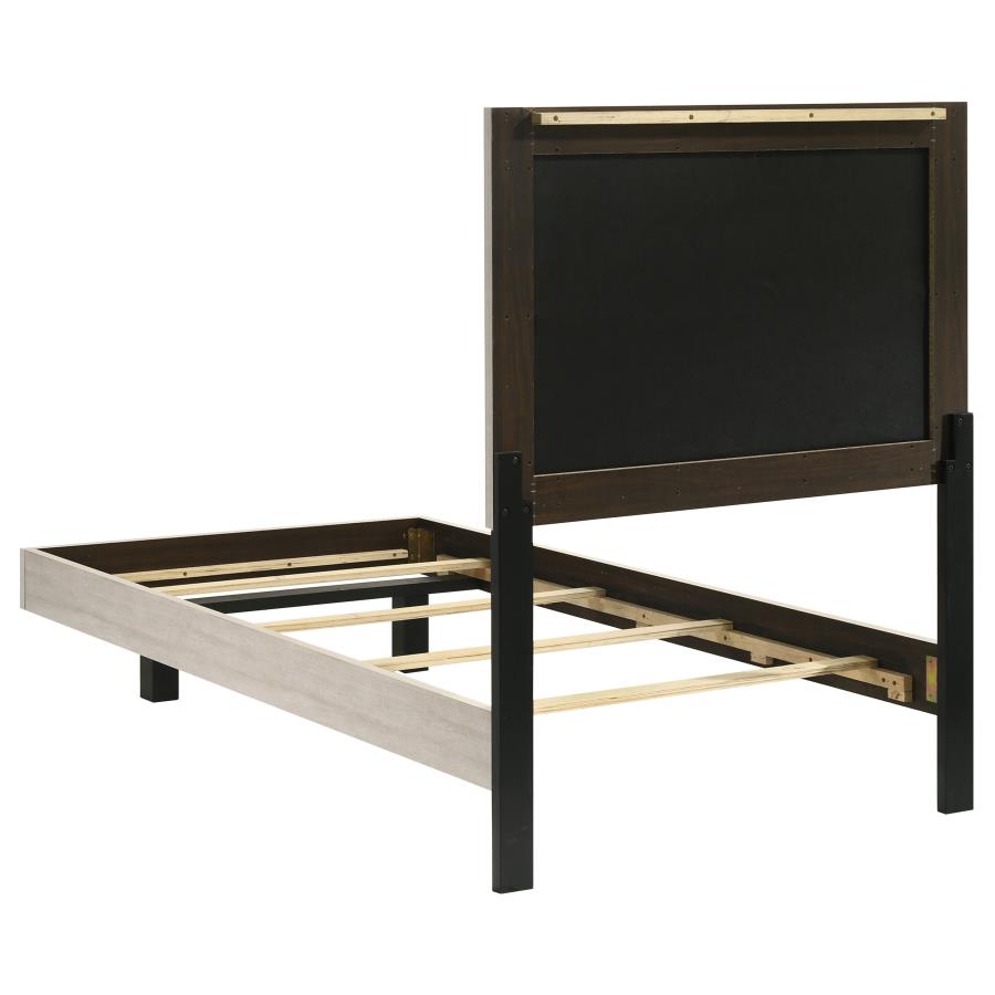 Trenton 54-Inch Wood Twin Panel Bed Rustic Cream