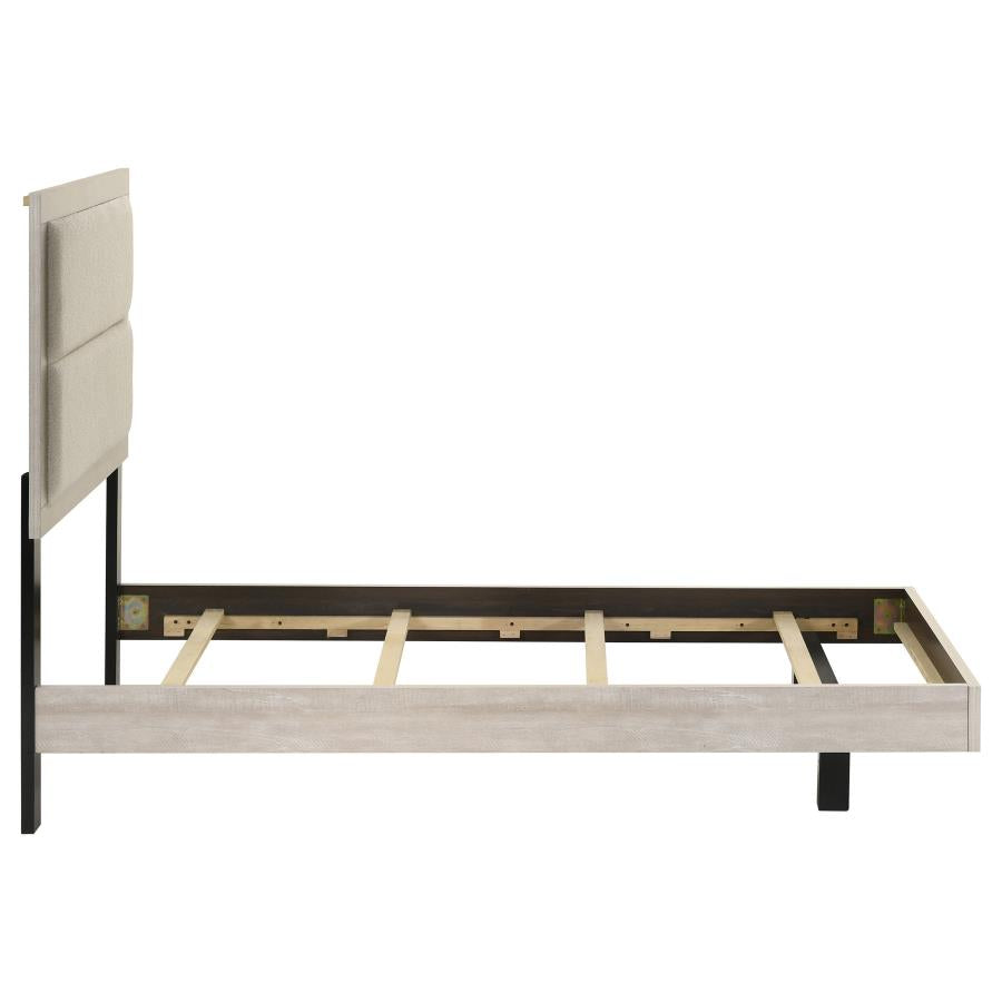 Trenton 54-Inch Wood Twin Panel Bed Rustic Cream