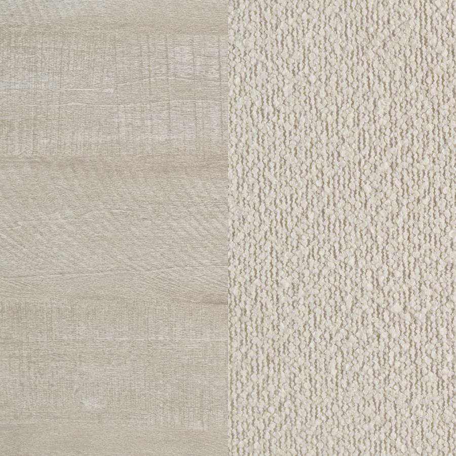 Trenton 54-Inch Wood Twin Panel Bed Rustic Cream