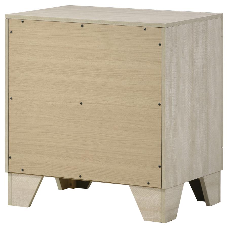 Trenton 2-Drawer Nightstand Bedside Table Rustic Cream