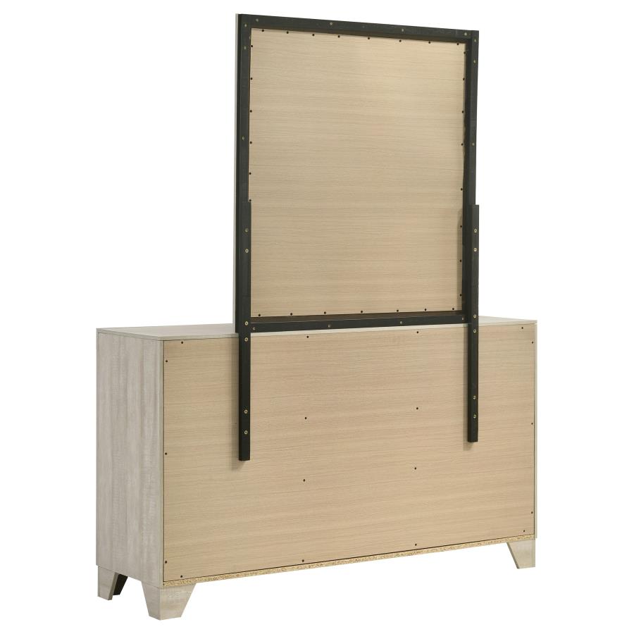 Trenton 6-Drawer Bedroom Dresser With Mirror Rustic Cream