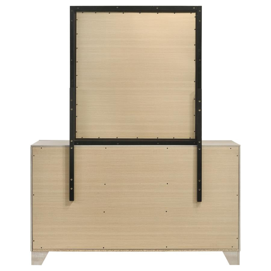 Trenton 6-Drawer Bedroom Dresser With Mirror Rustic Cream