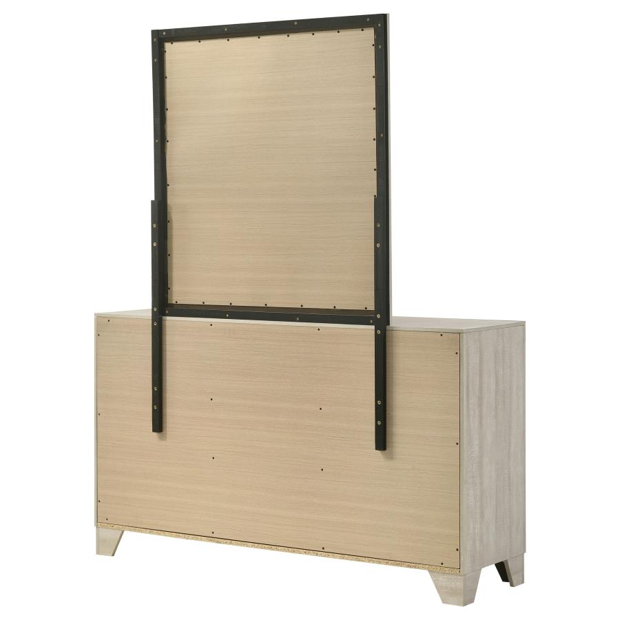 Trenton 6-Drawer Bedroom Dresser With Mirror Rustic Cream