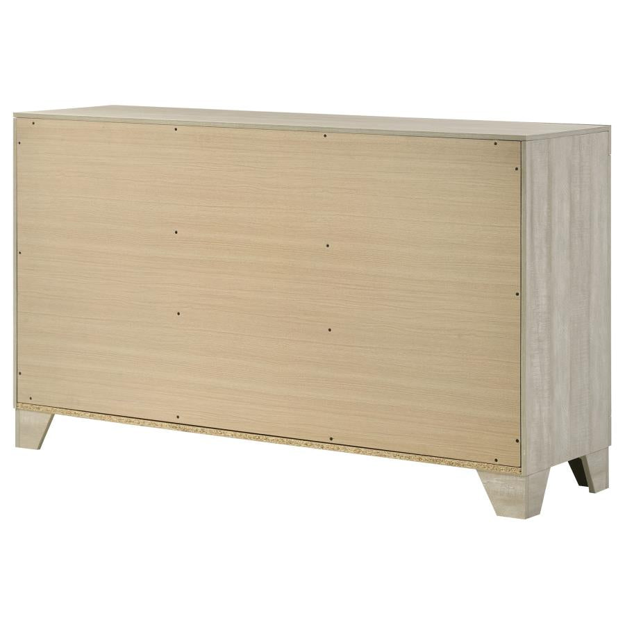 Trenton 6-Drawer Bedroom Dresser Rustic Cream
