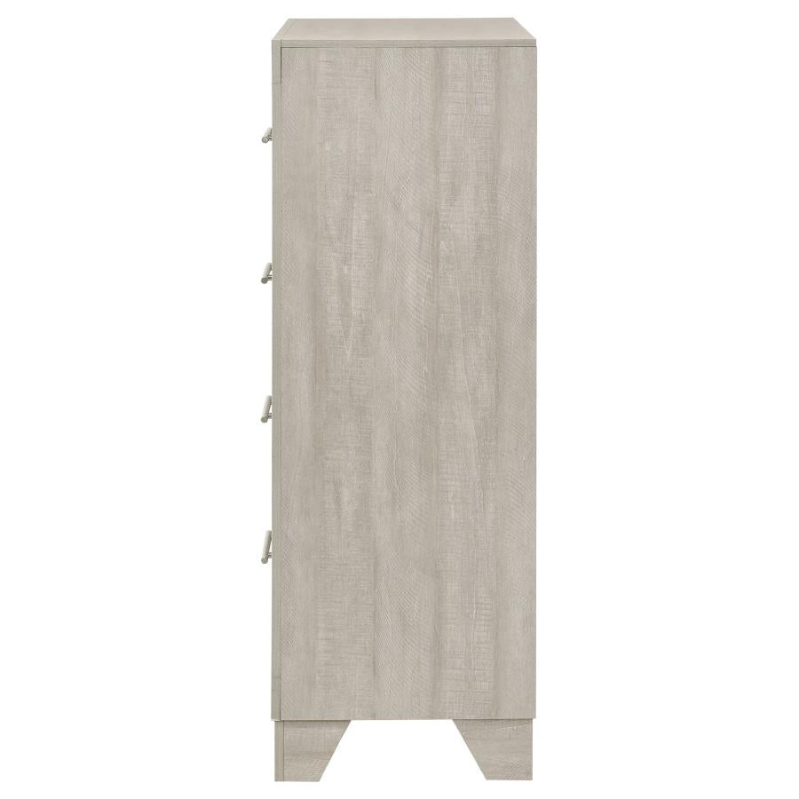 Trenton 4-Drawer Bedroom Chest Of Drawers Rustic Cream
